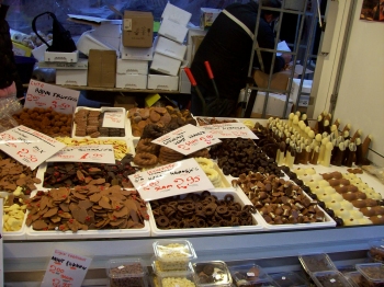 Dutch chocolates at Amsterdam Albert Cuyp Market