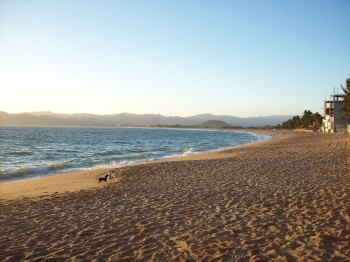 Barra de Navidad beach, looking north