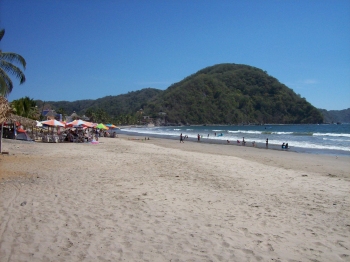La Manzanilla beach, looking east