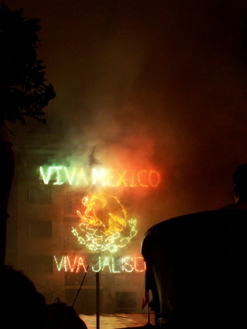 fireworks celebrate 16 de Septiembre in downtown Guadalajara, Jalisco, Mexico