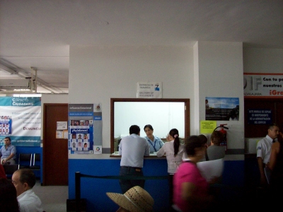 applying for FM3 visas at Palacio Federal building in downtown Guadalajara, Jalisco, Mexico