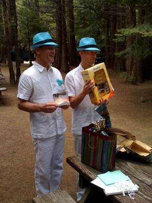 gifts at Andrew J. Wharton and Dave Clingman's Commitment Ceremony