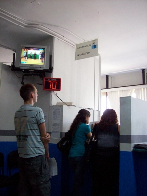 applying for FM3 visas at Palacio Federal building in downtown Guadalajara, Jalisco, Mexico