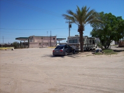 Dave Clingman and Andrew Wharton spend night behind Pemex gas station in Mexico